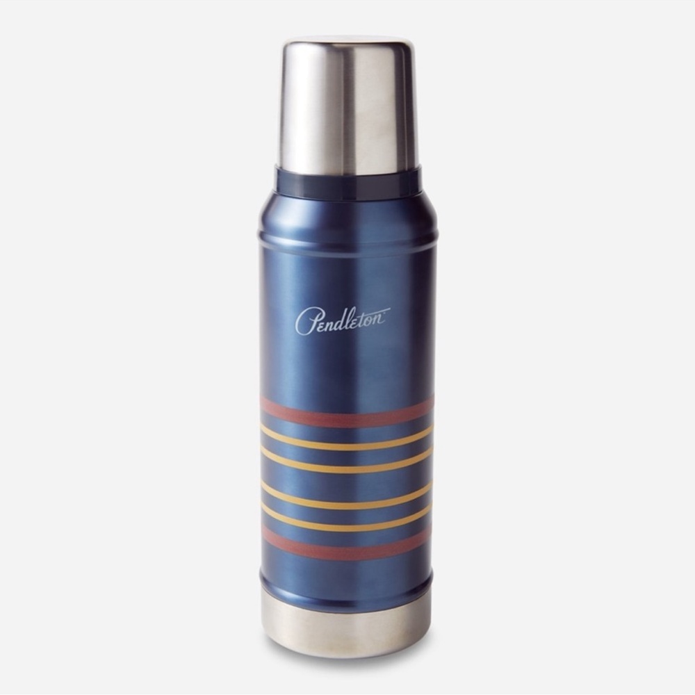 Pendleton x Stanley Navy Blue Striped Stainless Steel Thermos